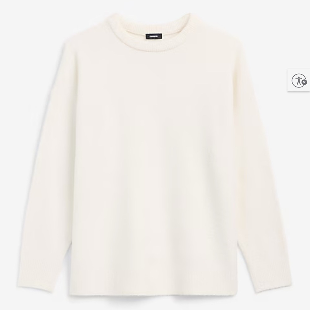 Express Women Boucle Cream Sweater size XS NWOT